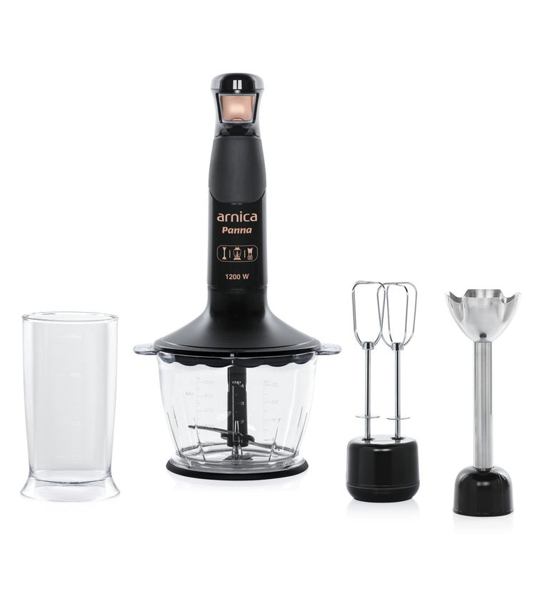 arnica Panna Stabmixer Set  - Zerkleinern, Mixen, Pürieren mit 1200 Watt